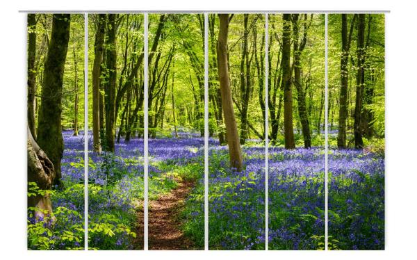 Blumenwald Mehrteiliges Flächenvorhang Set - Schiebevorhang  Raumteiler